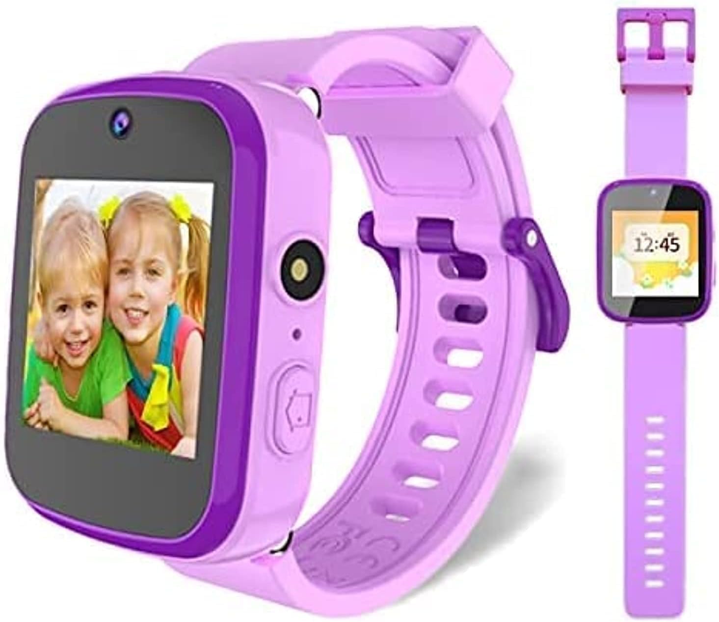 Kids Touchscreen Smartwatch with Cameras - Music Player, Educational Toy Pedometer Ideal Toddler Gifts for 3-10-Year-Olds - Birthday Present for 6-8-Year-Old (Purple) Kids Touchscreen Smartwatch with Cameras - Music Player, Educational Toy Pedometer Ideal Toddler Gifts for 3-10-Year-Olds - Birthday Present for 6-8-Year-Old (Purple)